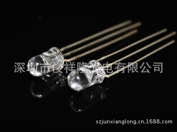 5mm透明紅藍(lán)雙色共陽(yáng)LED